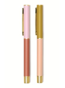 Комплект химикалки с ролер Colorblock - тъмночервена и бледорозова